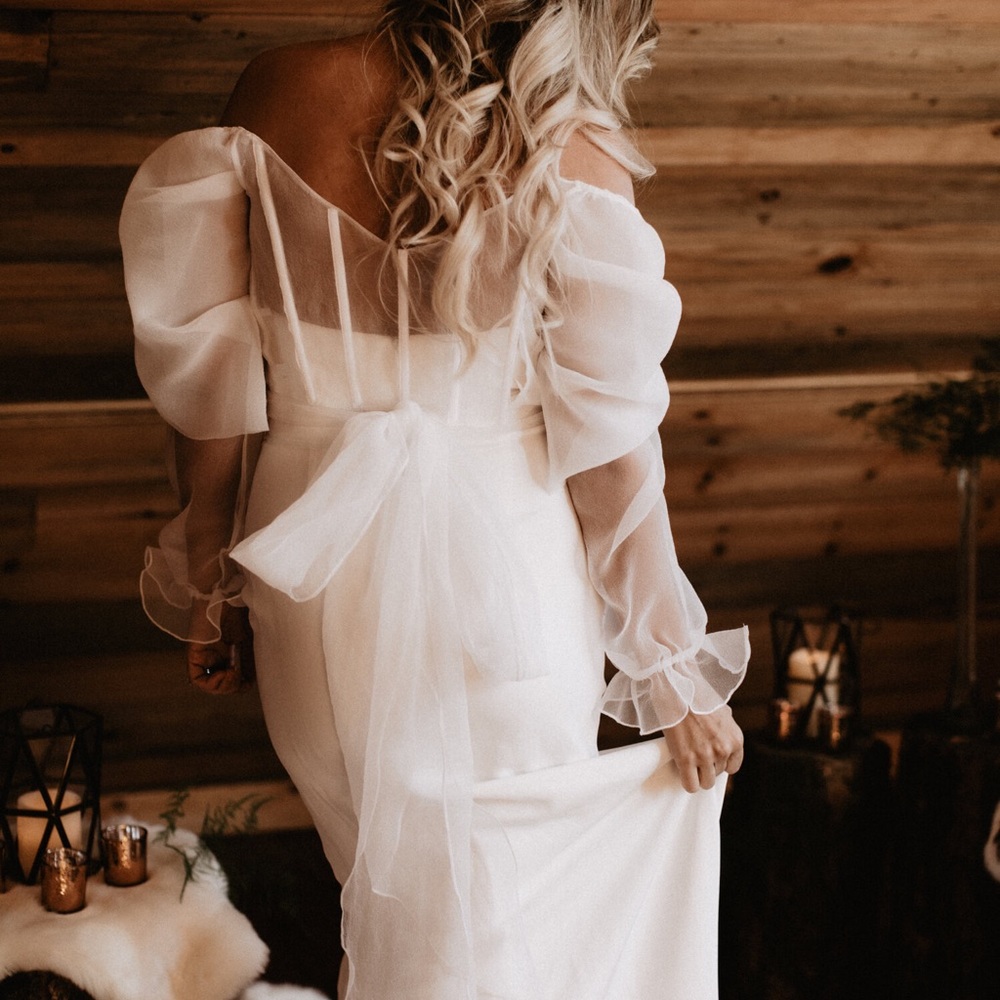 ROSE by The Label Organza Wrap Wedding Topper